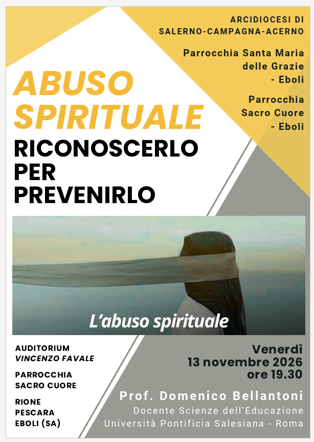 13 Novembre: Incontro “Abuso spirituale – Riconoscerlo e prevenirlo”