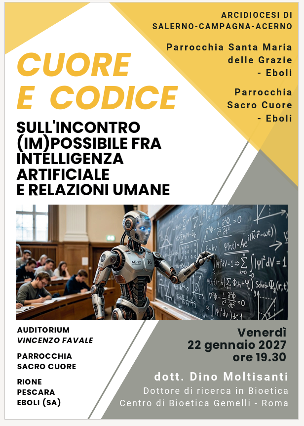 22 GENNAIO: Incontro sull’Intelligenza Artificiale